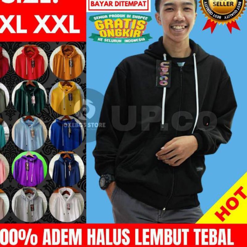 HOODIE POLOS PRIA WANITA ORI UP.CO M L XL XXL XXXL XXXXL XXXXXL XXXXXXL FLEECE TEBAL