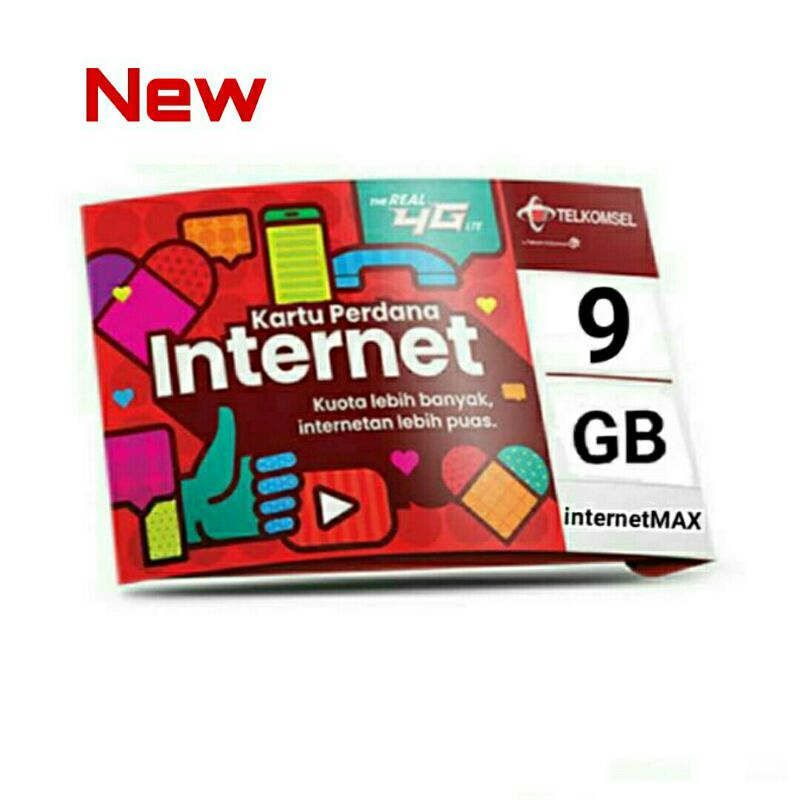 kartu kuota / sp telkomsel 9gb