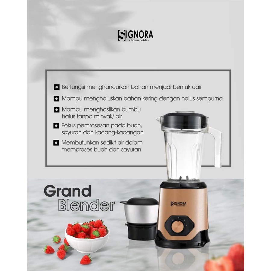 Grand Blender Signora / Blender Multifungsi Signora Rose Gold