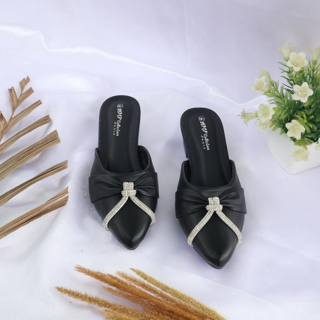 HMF Ikry Sepatu Heels Mules Wanita 3 cm MT13