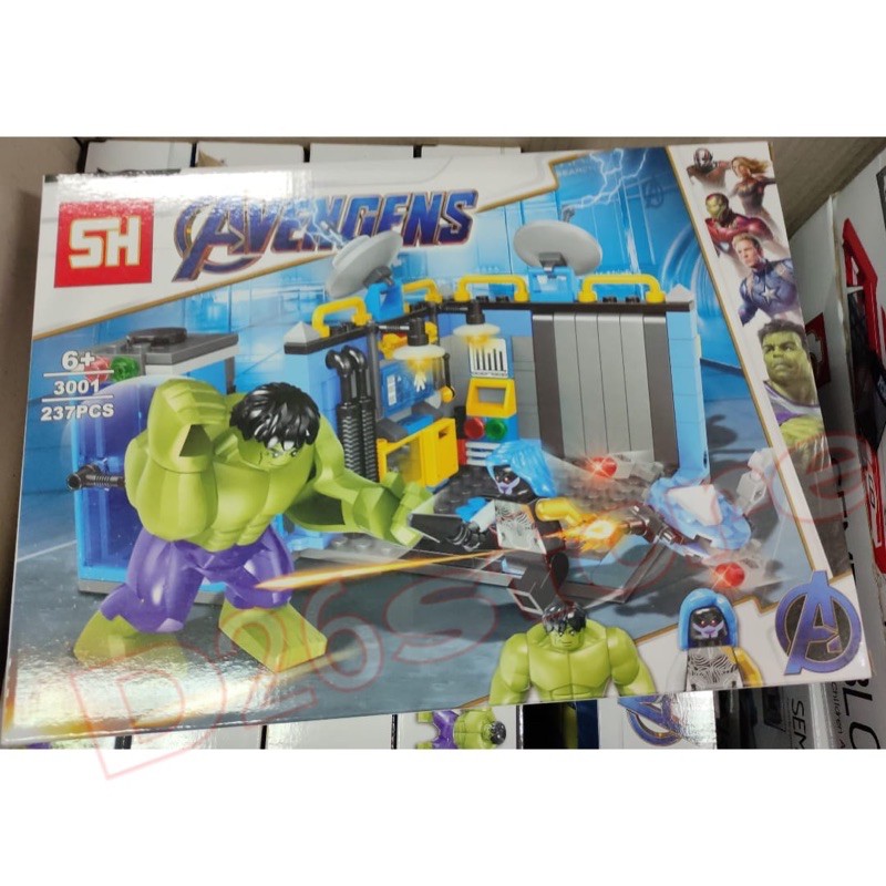 Mainan Lego Mini Figure Marvel Hulk versus Proxima Midnight Avengers Infinity War End Game