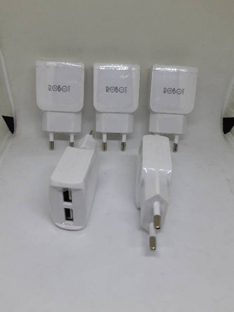 KEPALA CHARGER ROBOT DUAL PORT 2.4A