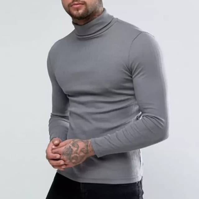 Sweater TURTLENECK pria lengan panjang longsleeve distro korea-2