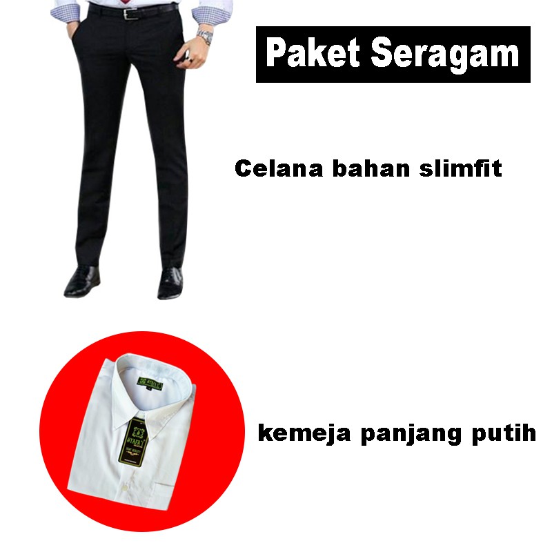 celana kerja pria slimfit celana kantor celana bahan