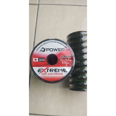 senar benang pancing nylon monofilament D power extreme