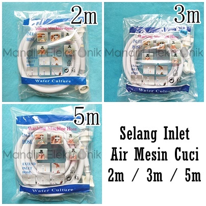 Selang Inlet Mesin Cuci 2 meter 2m Universal - Selang Inlet Air Masuk Mesin Cuci Top Loading 1 tabung 2 tabung Semua Merk