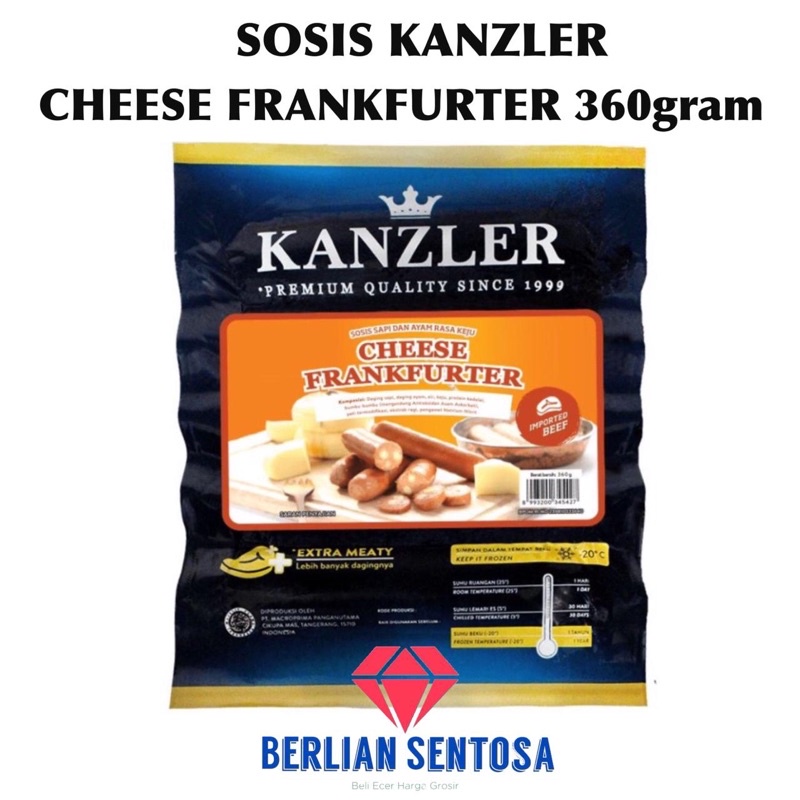 

Sosis Kanzler cheese frankfurter 360gr
