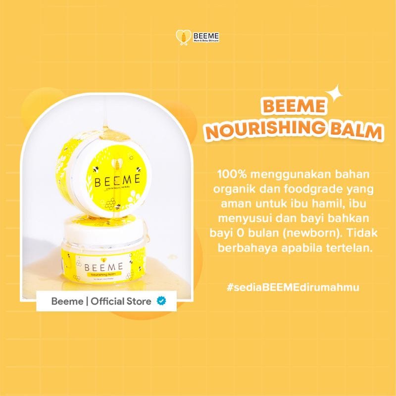 MITRA RESMI - BEEME NOURISHING BALM SKINCARE IBU DAN ANAK FREE GIFT - Beeme Nourishing Balm | SKINCARE IBU DAN ANAK