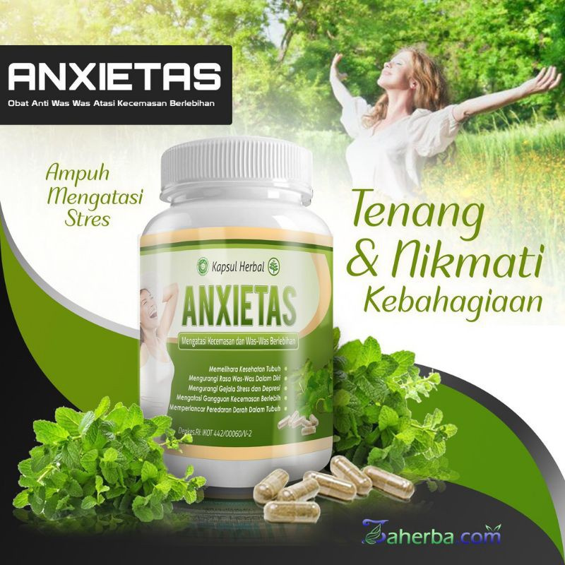 ANXIETAS ORIGINAL ANXIETAS 100% ASLI OBAT HERBAL ATASI ATASI STRES RINGAN DAN GANGGUAN KECEMASAN