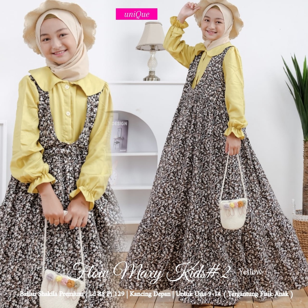 [RESTOK] FLOW MAXY KIDS #2 SET GAMIS ANAK COLLAR ORI UNIQUE