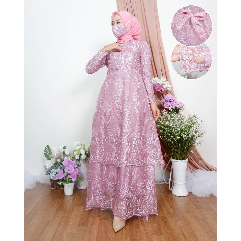 NOV&gt; GAMIS TULLE TERLARIS - GAMIS MALAYSIA - GAMIS TINGKAT BUSUI FRIENDLY - MODEL GAMIS KEKINIAN