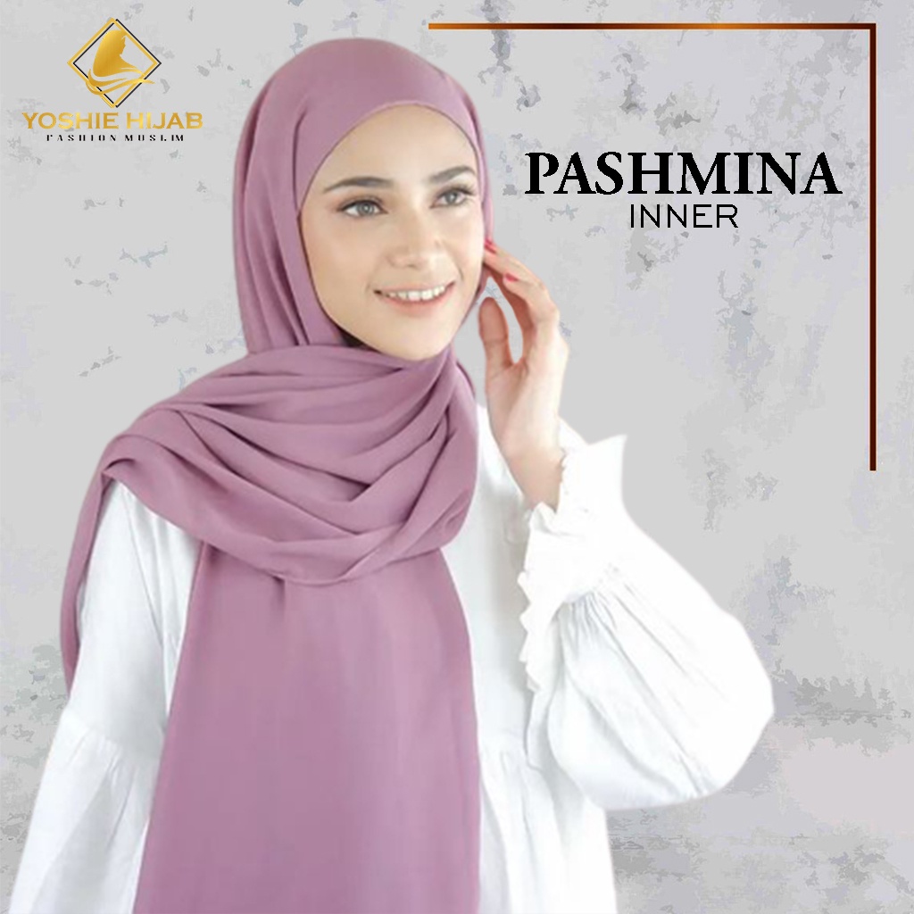 PASHMINA INNER 2IN1 PREMIUM / PASHMINA INSTAN CERUTY BABY DOLL 180x75