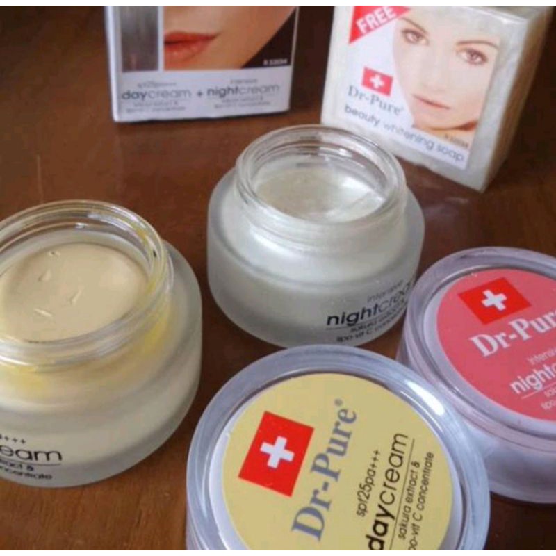 [BPOM]DR PURE SET CREAM SIANG&amp;MALAM free SABUN BEAUTY WHITENING SOAP