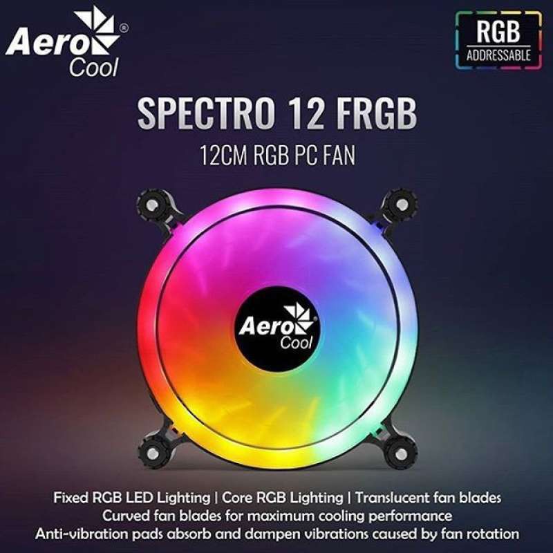 Aerocool Spectro 12 FRGB - 12cm FRGB Fan Gaming Case with Molex