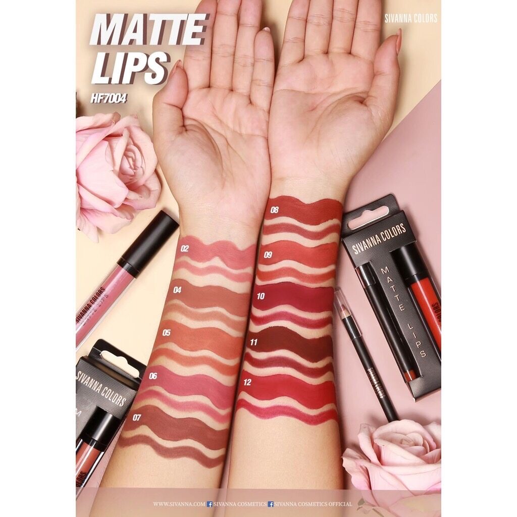 Sivanna Colors Matte Lips HF7004/lipstick/lipliner/makeup/bibir/thailand