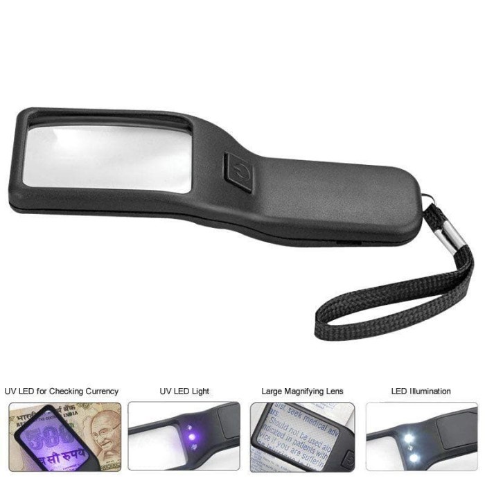 

CODES0X-83 KACA PEMBESAR LAMPU 5x MAGNIFIER 5X ZOOM BW 017 with LED UV Light