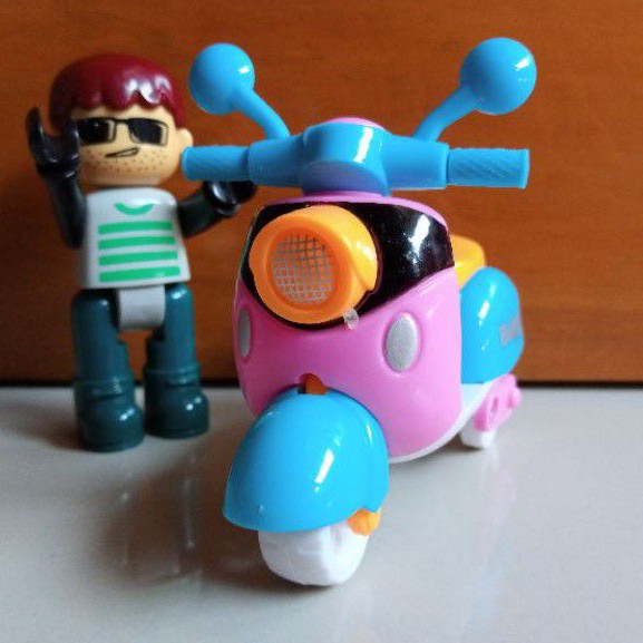 Diecast Motor Vespa Mini Fino Scoopy Mainan Anak