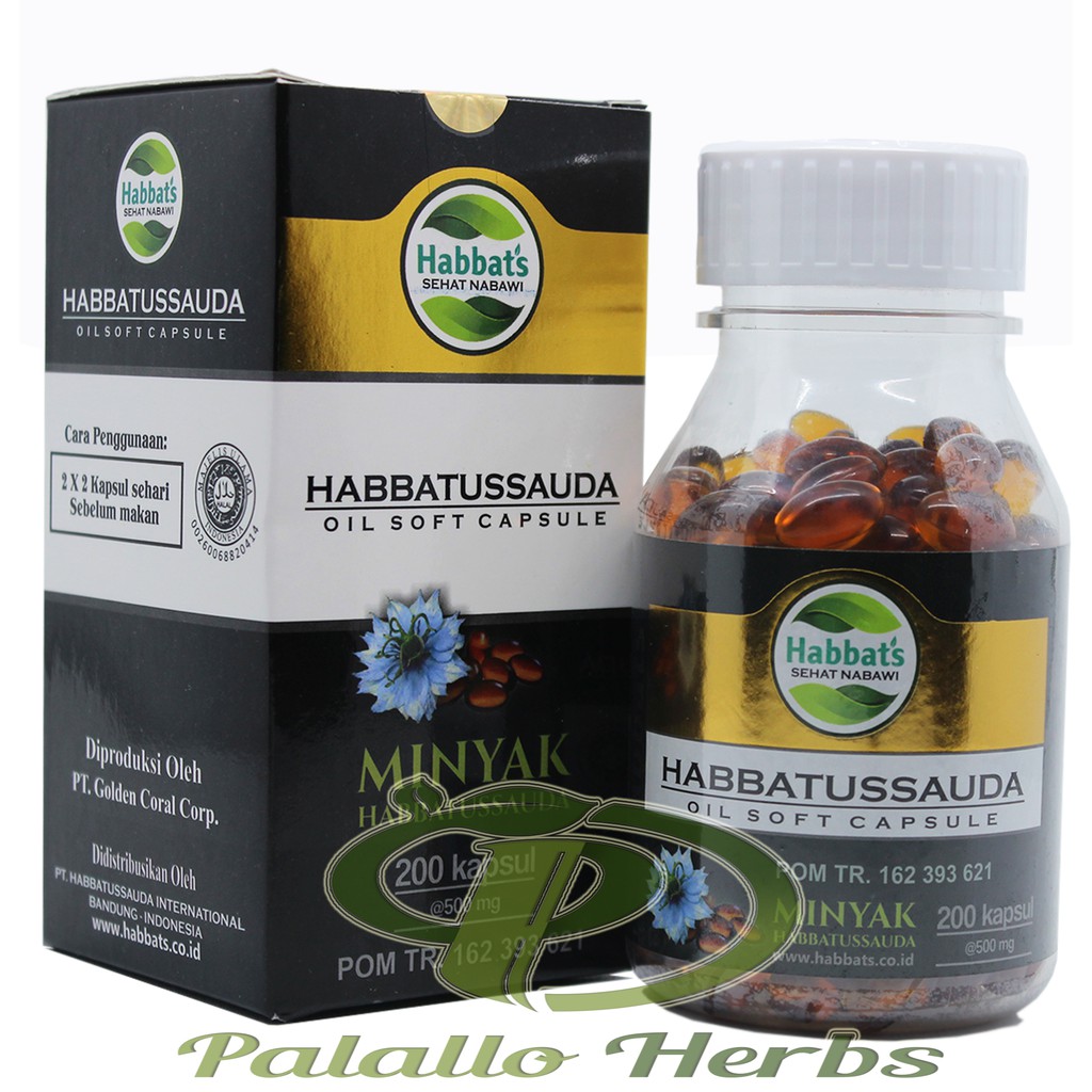 Habbatussauda Sehat Nabawi Oil Soft Capsule | Minyak Jintan 200 Kapsul