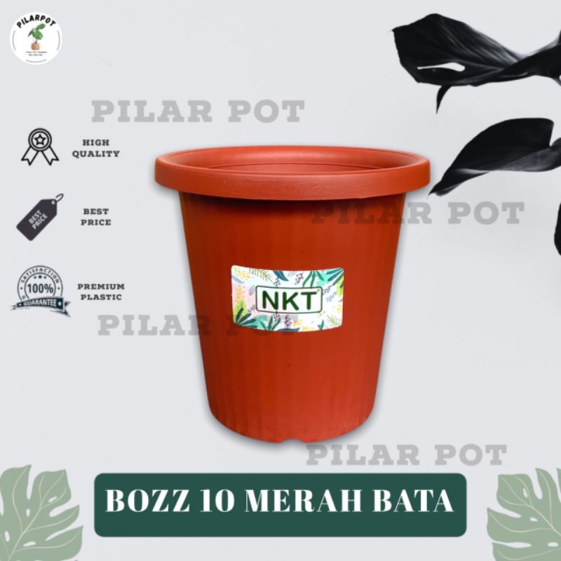 pot bunga tanaman tinggi NKT BOZZ 10 MERAH BATA - NKT BOZZ 10 MERAH BATA