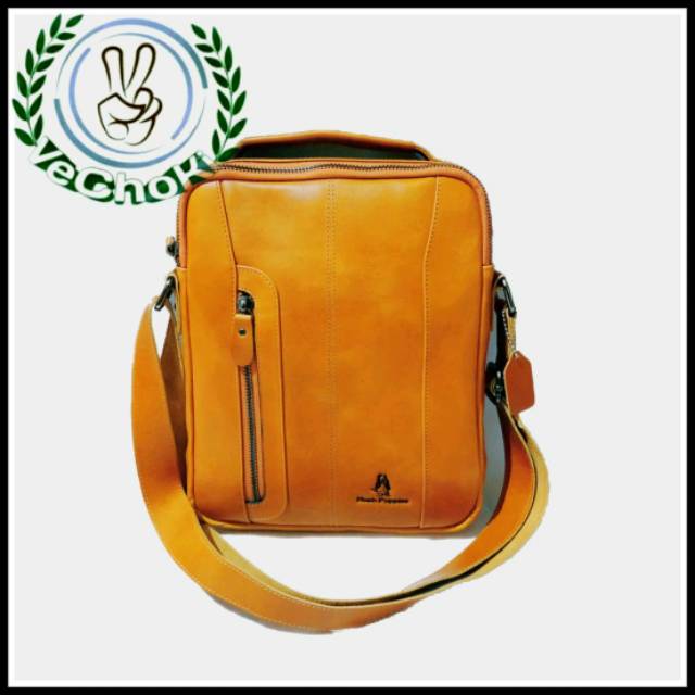 Tas Selempang Jinjing Pria Kulit Sapi Asli - Kickers Hush Puppies