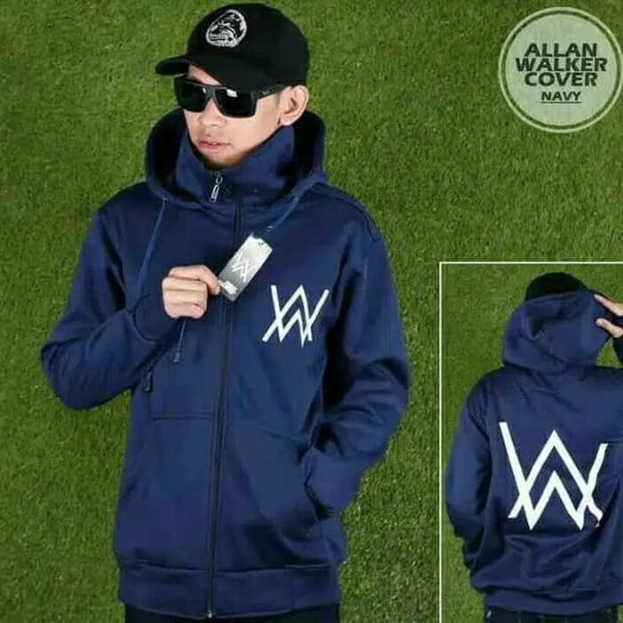 Jaket AW ninja alan walker keren pria &amp; wanita - Black - Hitam /jaket zipper AW ninja alan walker terbaru