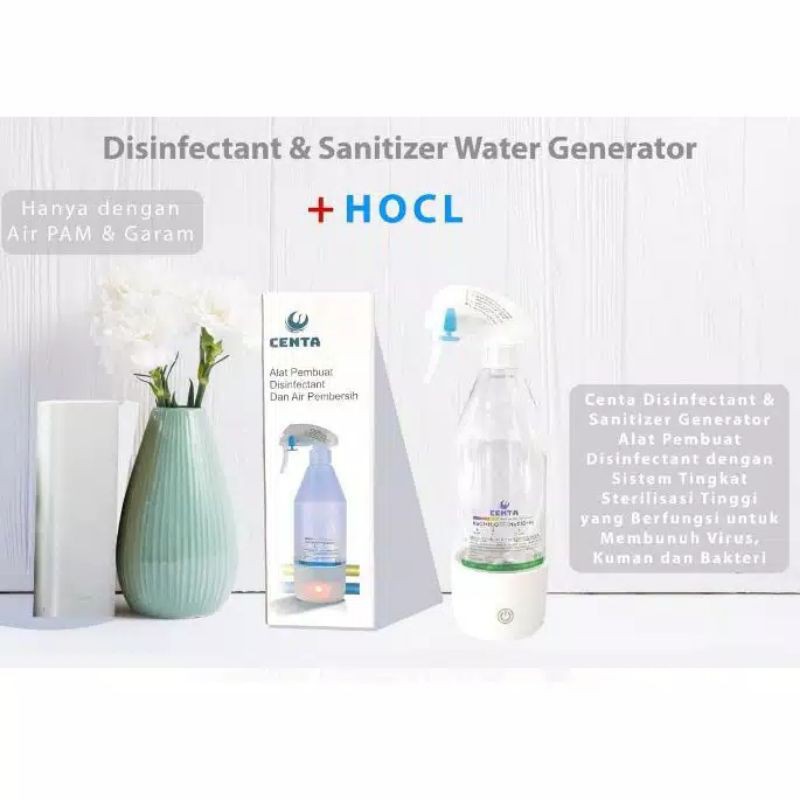 CENTA DISINFECTANT & SANITIZER WATER GENERATOR +HOCL