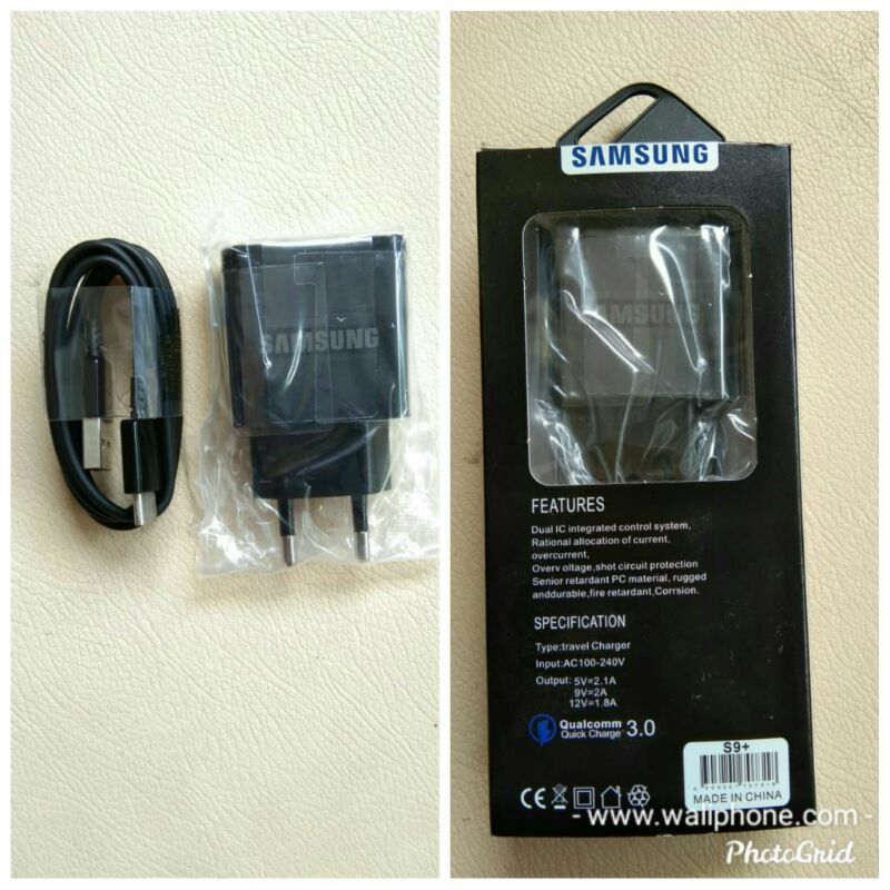 original charger samsung s9+ usb type-c fast charging bisa buat semua handphone colokan sama