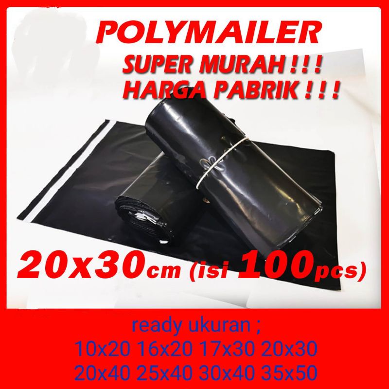 

plastik polymailer pe ukuran 20x30 100pcs