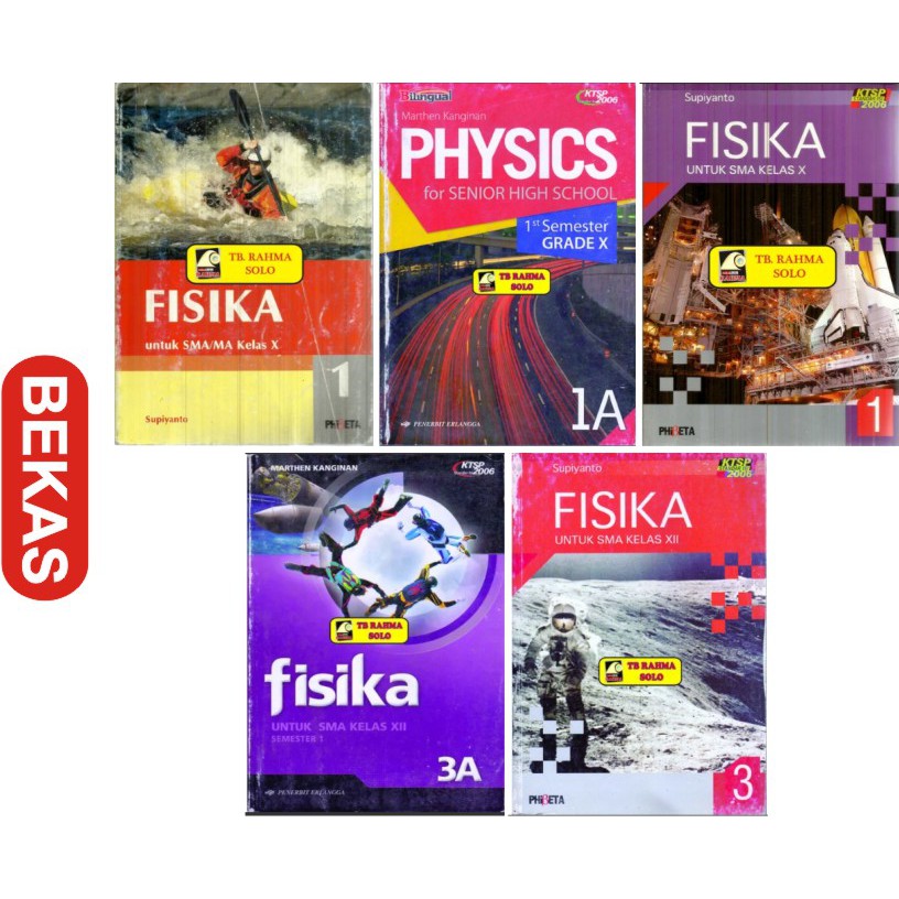 FISIKA PHYSICS BILINGUAL SMA KELAS 1 2 3 MARTHEN KANGINAN SUPIYANTO ERLANGGA BUKU BEKAS
