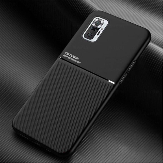 Case Xiaomi Redmi Note 10 Pro Casing IQS Carbon Fiber Mate With Magnet Premium Design