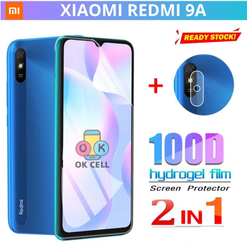 2in1 - Nano Hydrogel Film Xiaomi Redmi 9a Tg Antigores Screen Protector Layar Kamera Premium