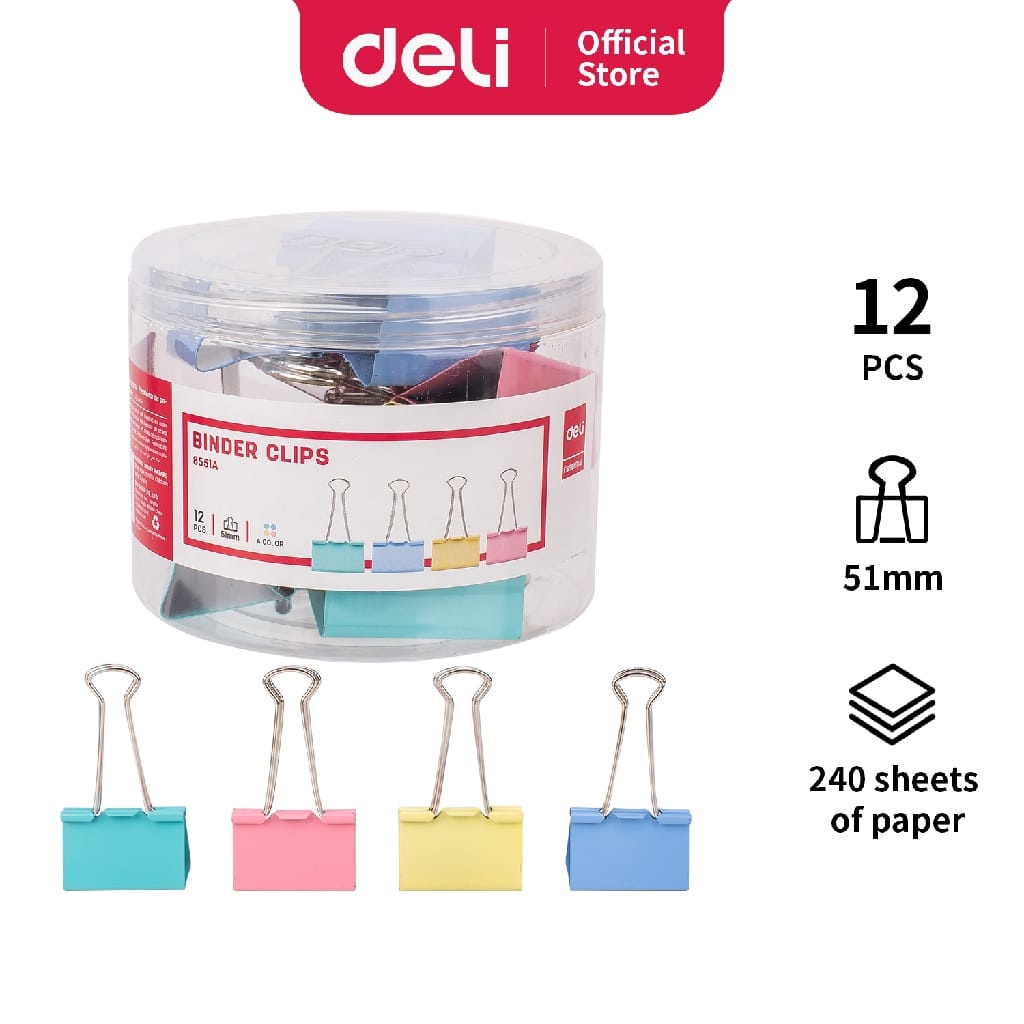 

DELI BINDER CLIP /JEPITAN KERTAS 260 8551A