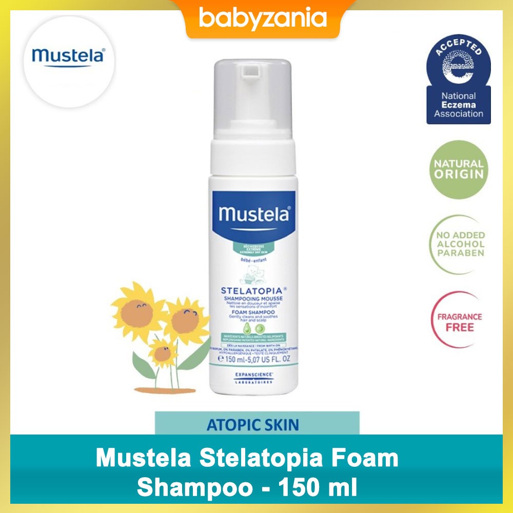 Mustela Stelatopia Foam Shampoo Shampo Anak Bayi - 150 ml