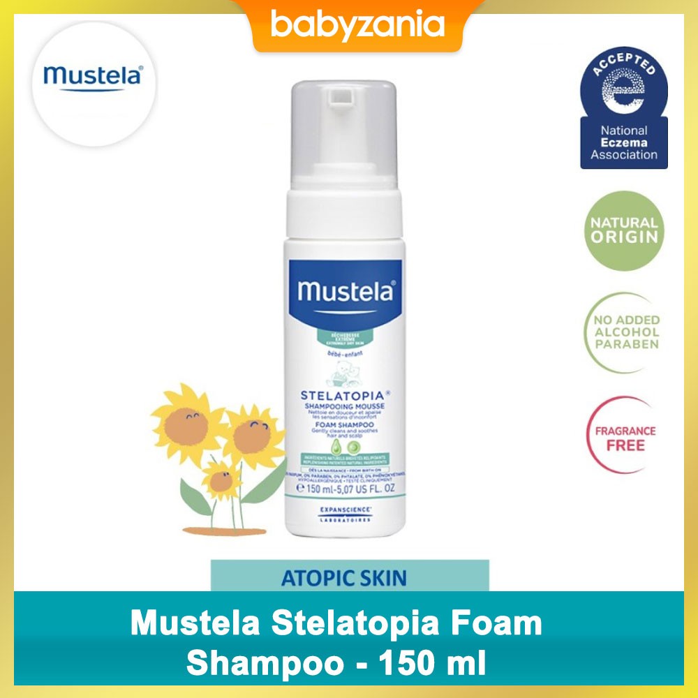 Mustela Stelatopia Foam Shampoo Shampo Anak Bayi - 150 ml