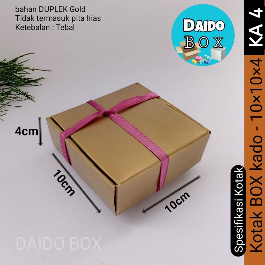 

ISI 36 BIJI Kotak Kado Murah Gold 10x10 Ka4 | Kardus Box Dus Souvenir Aksesoris
