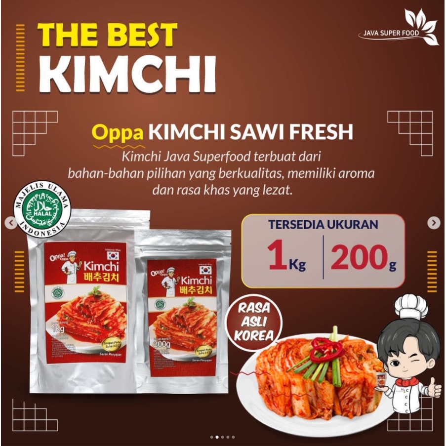 1kg Oppa Kimchi Sawi Fresh - Halal