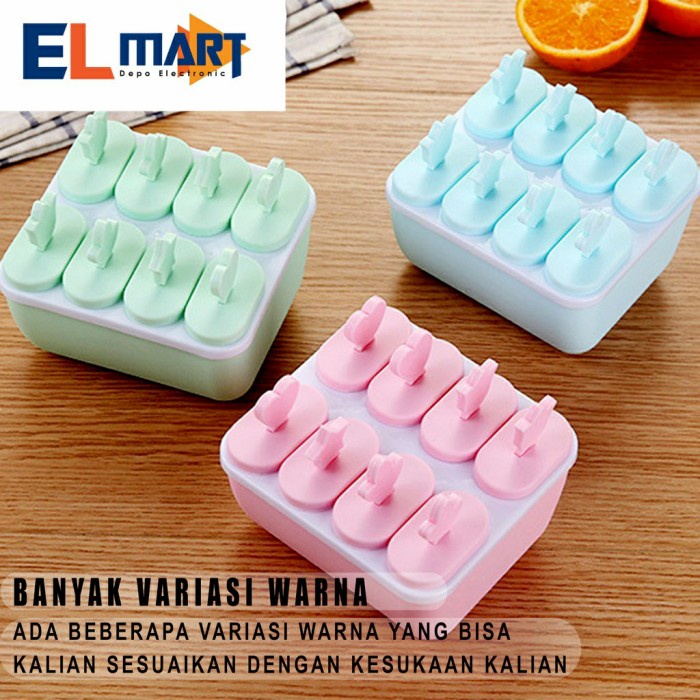 Cetakan Es Krim Stik Lolipop Popsicle 8pc Loli Mambo CES10