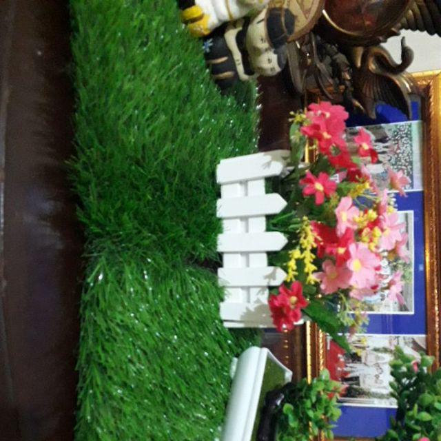 Rumput Sintetis Swiss Ukuran 25x25cm Tebal 3cm Full Green