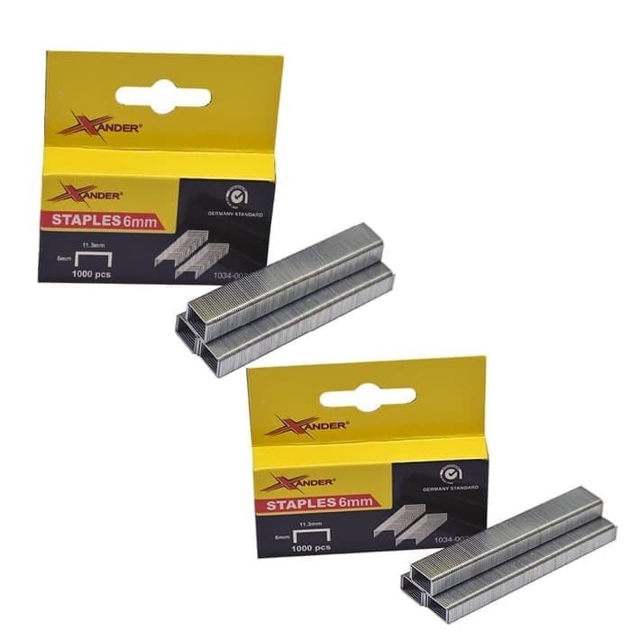 Isi Staples, Stapler Tembak 6 mm Original Xander Untuk uk. 4x14 mm