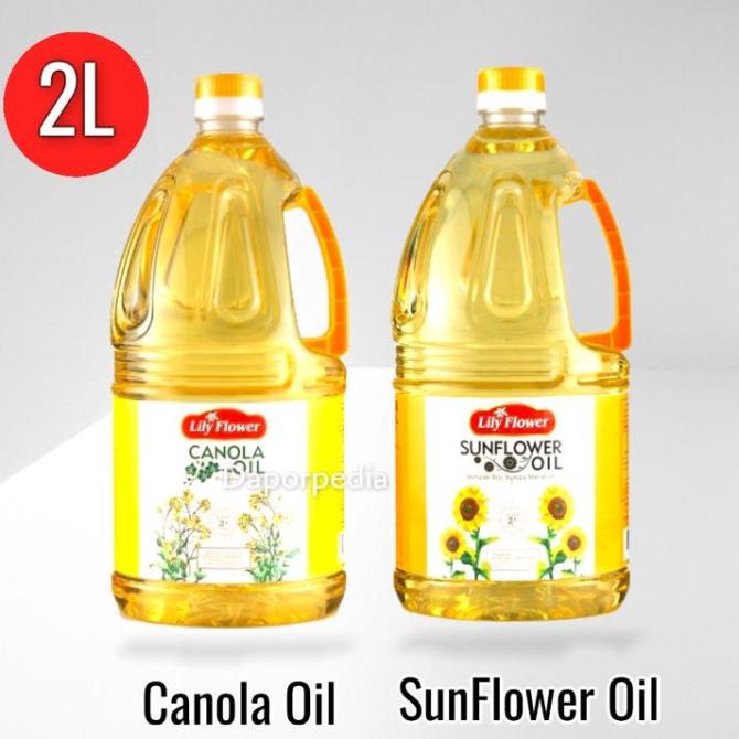 

[[COD]] Canola SunFlower Oil Lily Flower Minyak Kanola Biji Bunga Matahari 2L TERUJI Kode 64