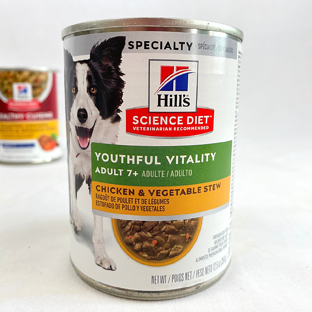 

SCIENCEDIET Makanan Anjing Tua 7up Youth Vitality Chicken Vegetable Stew 354g