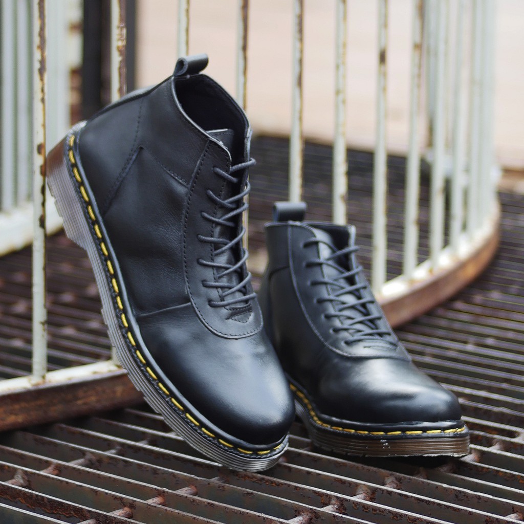 SVEND 0.2 BLACK (KULIT ASLI) |ManNeedMe x Greata| Sepatu Boots Pria