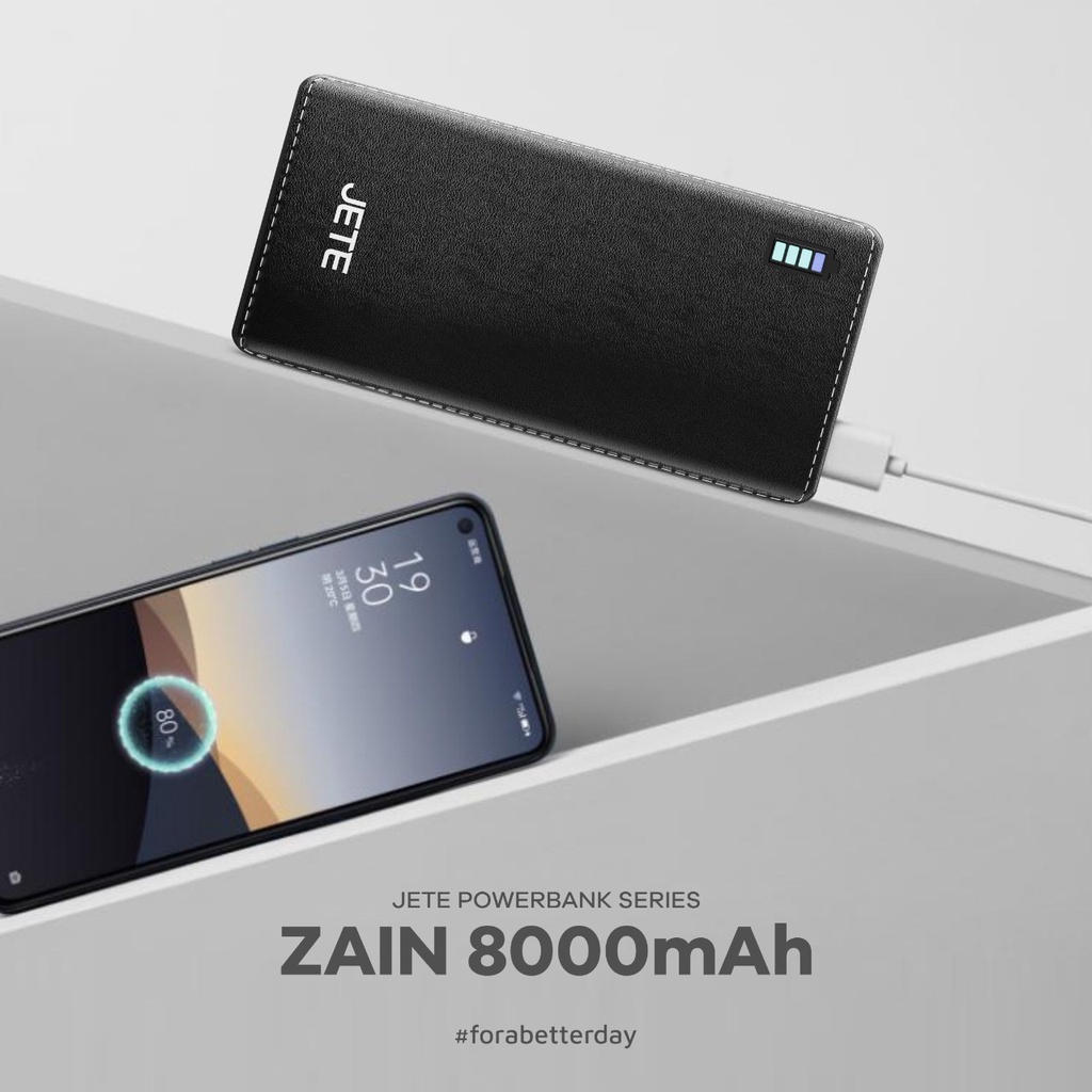 POWERBANK JETE ZAIN 8000MAH ORIGINAL GARANSI 1 TAHUN