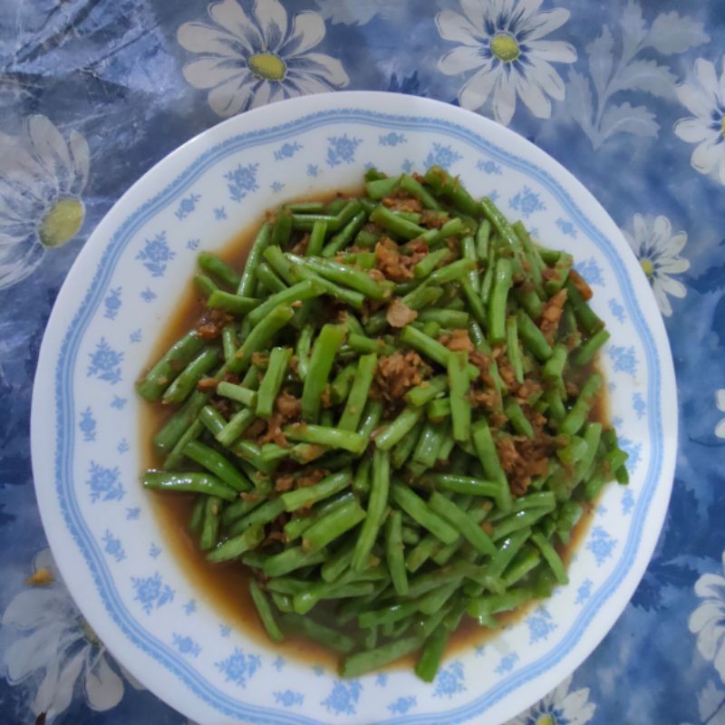 

Baby buncis cah ebi /daging cincang/ udang