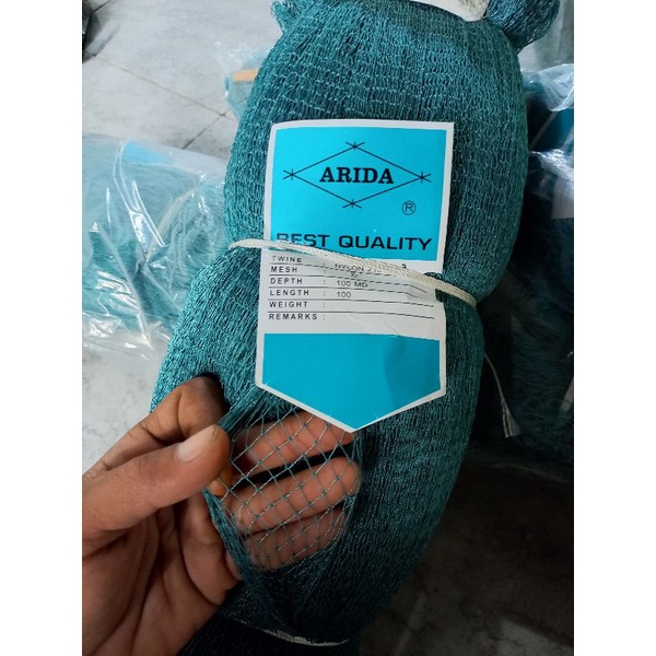 jaring nilon arida 1/2 in d3 100x100 biru