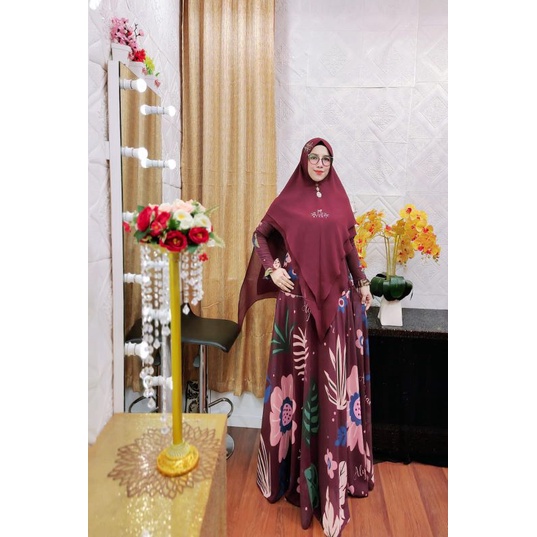 Naura Series by alya syari official/ Gamis Ceruty Jumbo / Gamis Cantik