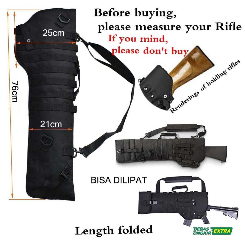 Tas Selempang Senapan Angin Berburu Hunting Gun Bag Carrier Holster Senapan PCP Mini