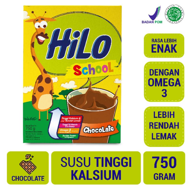 

HiLo School Chocolate 750 gr - Susu Tinggi Kalsium Rendah Lemak