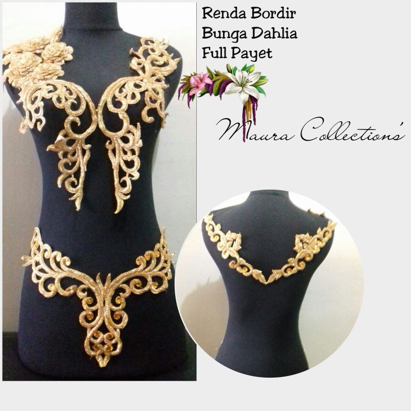Renda Bordir Bunga Casandra Full Payet