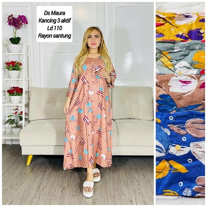 HOMY DRESS GAMIS MOTIF /GAMIS RAYON